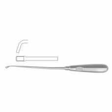 Caspar Bone Curette Angled - Rectangular - Toothed Stainless Steel, 27 cm - 10 3/4" Scoop Size 4 mm